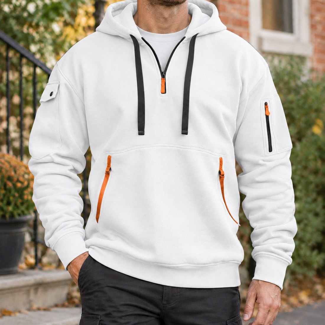 Sebastien Utility Hoodie - White