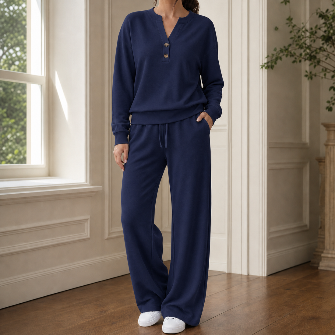 Cadence Relaxed Set - Navy Blue