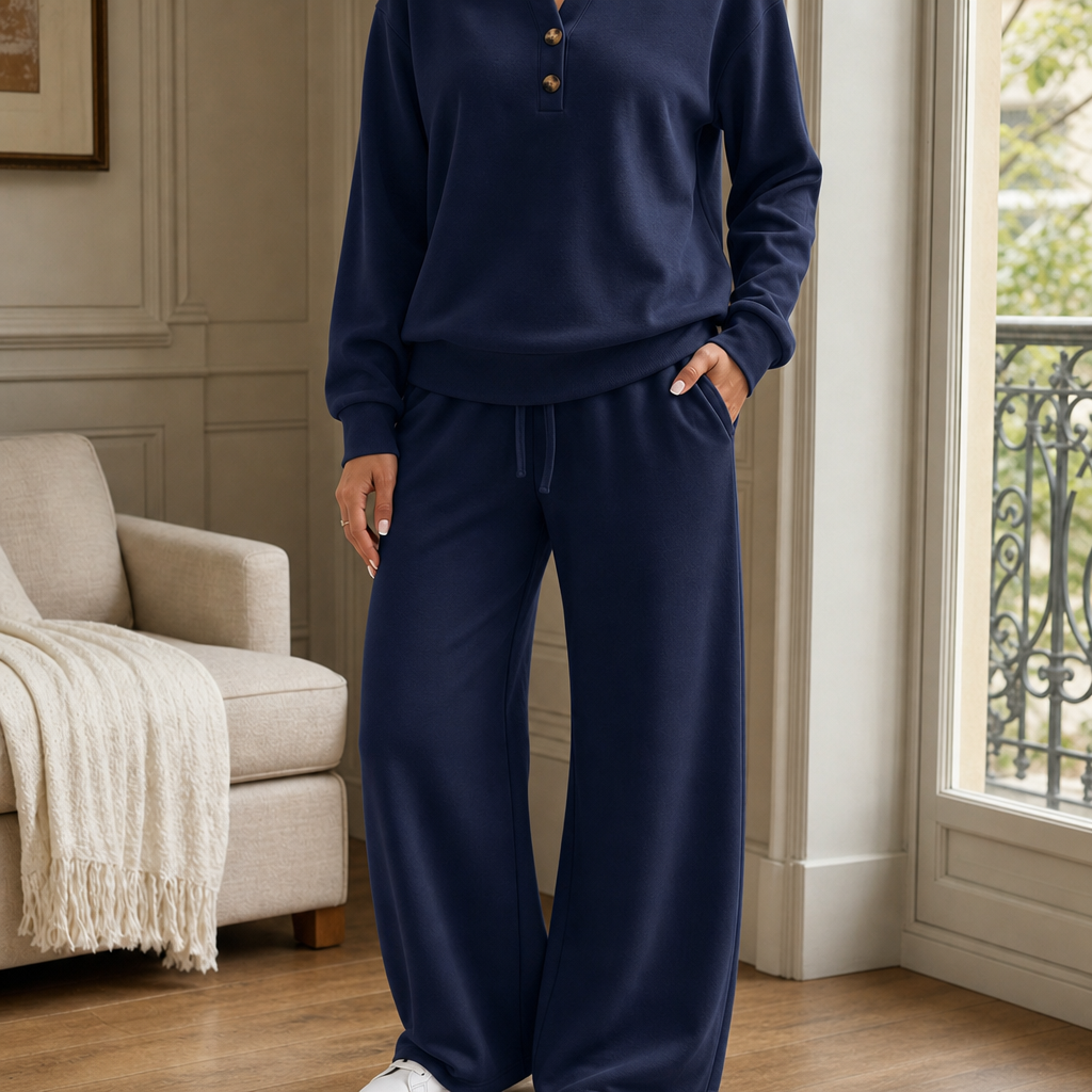Cadence Relaxed Set - Navy Blue