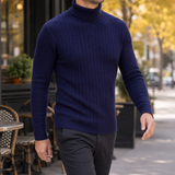 Harvey-Ellis Ribbed Sweater - Navy Blue