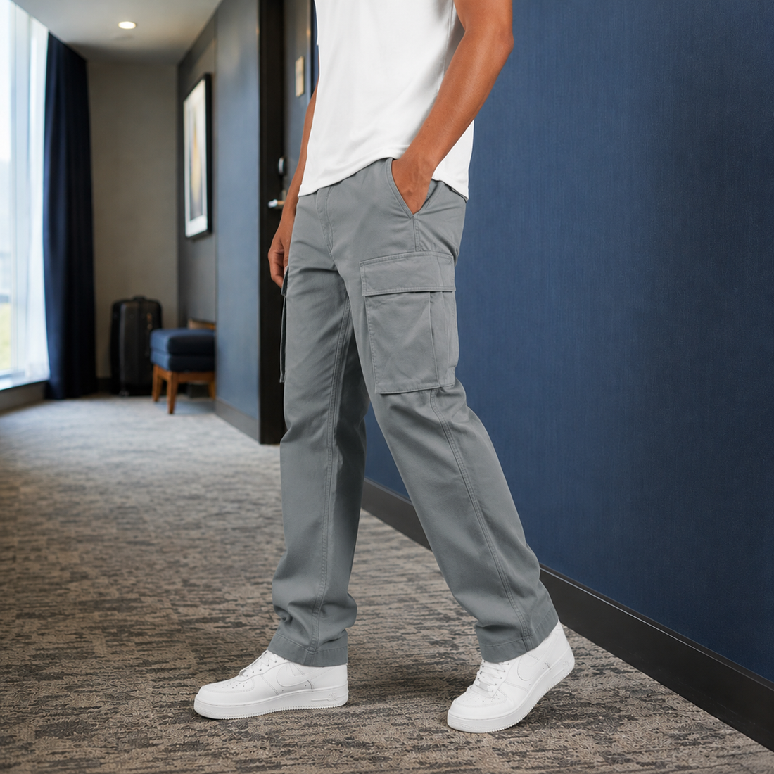 Wendell Relaxed Cargo Pants - Gray