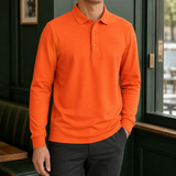 Reinhold Long Sleeve Polo - Type A --orange Red
