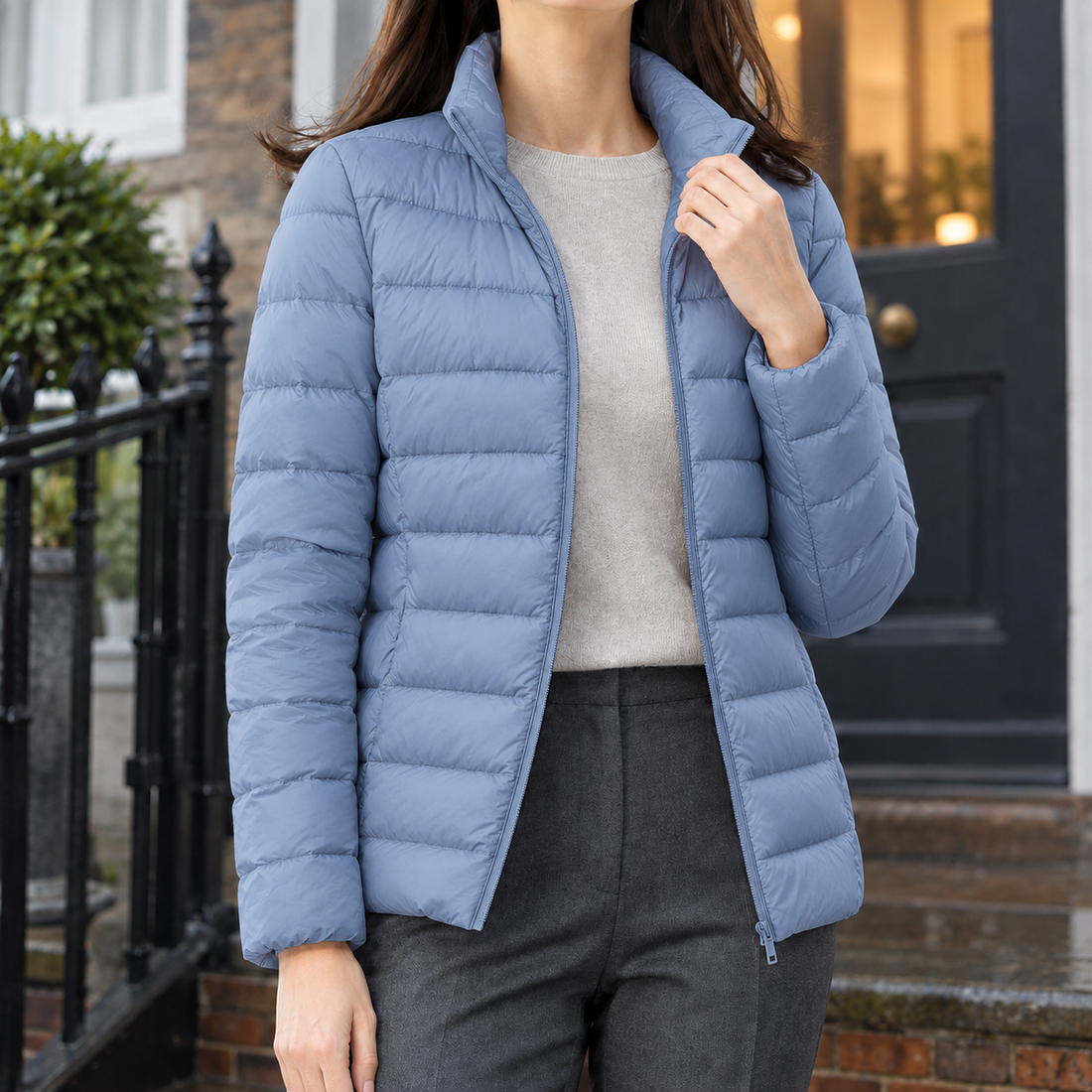 Gemma Cashmere Jacket - Haze Blue