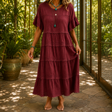 Esme-Louise Tiered Dress - Red
