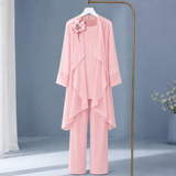 Mina-June Draped Pantsuit - Blush