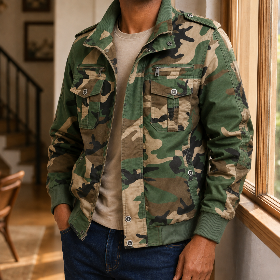 Caspian-York Bomber Jacket - Camouflage