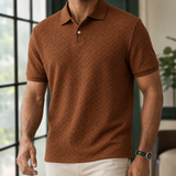 Alphonse-York Textured Polo - Brown