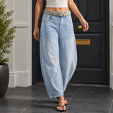Georgina-Lane Barrel Jeans - Sky