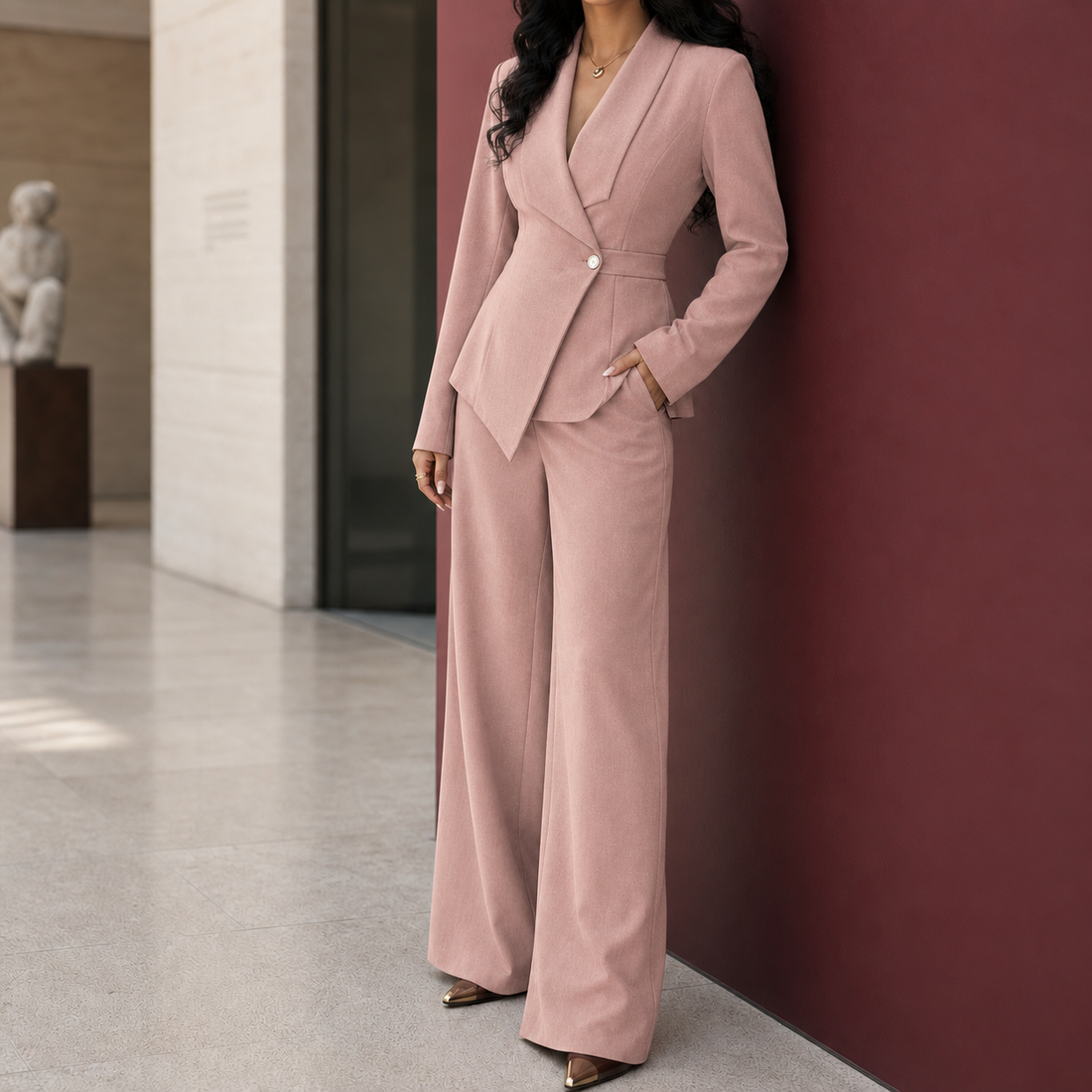 Candela Tailored Set - As Pictured (Pink)