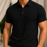 Spencer Textured Polo - Black