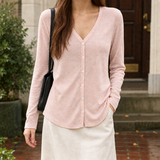 Nerissa-Mae V-Neck Cardigan - Blush Pink