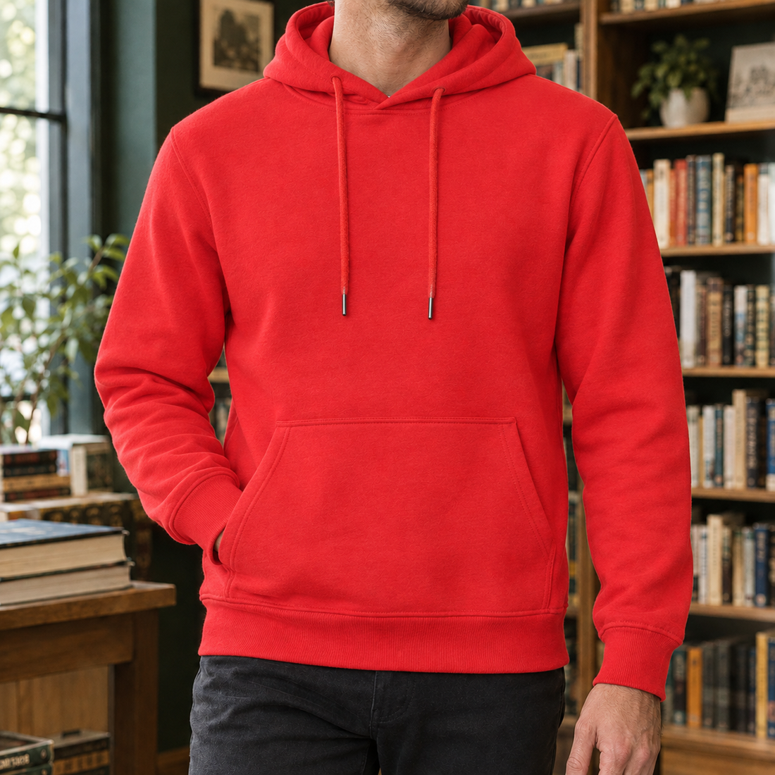 Damian-Cole Hooded Hoodie - Red