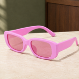 Merrick Rectangular Sunglasses - Light Pink