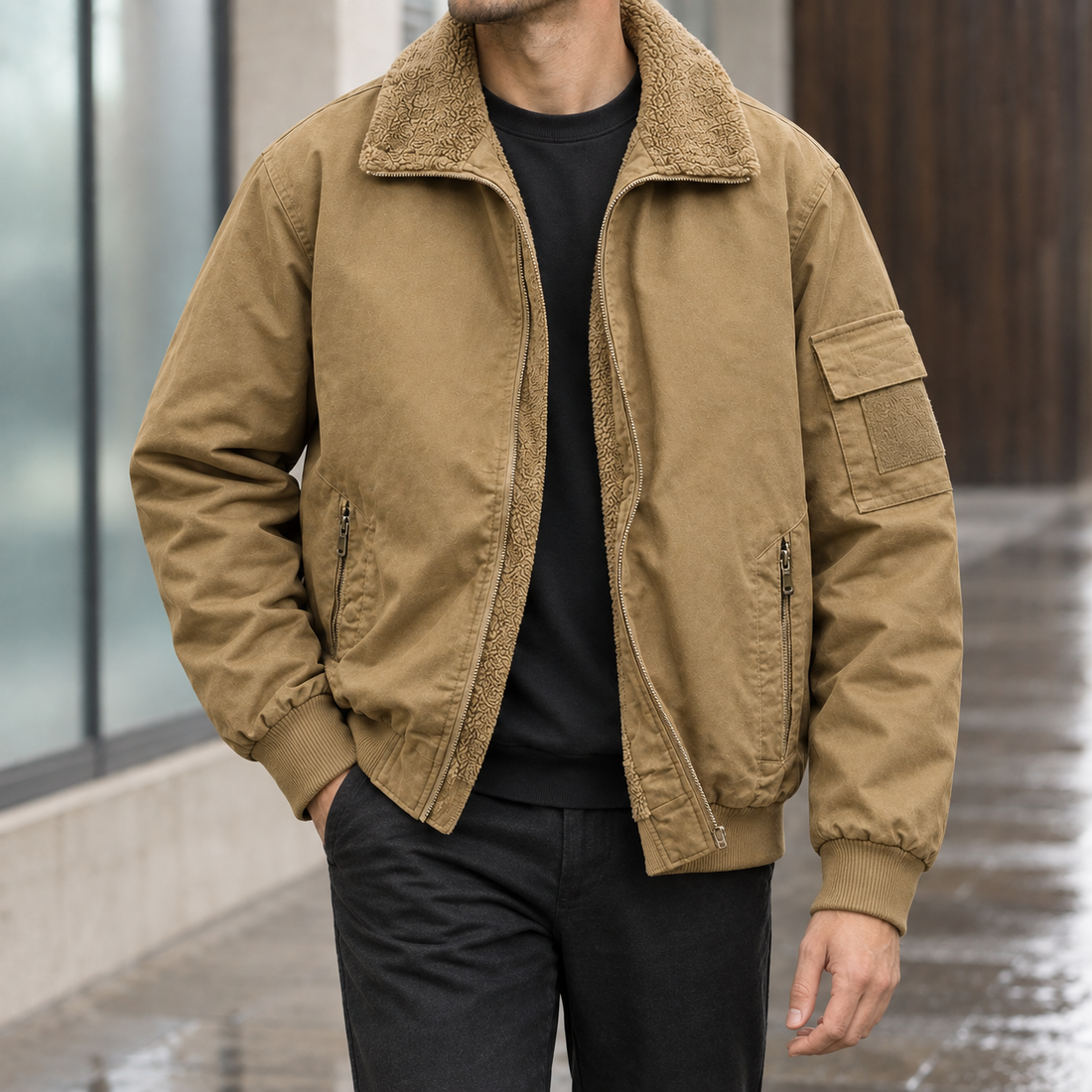 Simon-Lane Cotton Jacket - Camel