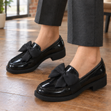 Pordenone Bow Loafers - Black