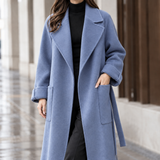 Arletta-Rose Cashmere Coat - Haze Blue