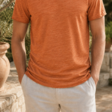Ennis-Grant V-Neck Tee - Orange