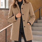 Cora Stand Collar Coat - As Pictured