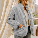 Emilia-Faye Quilted Jacket - Gray