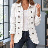 Carina-Elise Ruffle Jacket - White