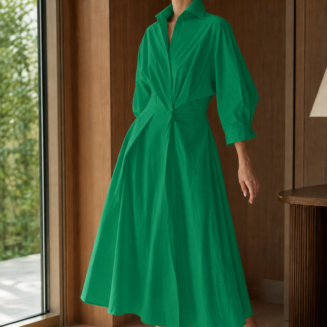 Kara-Jane Sculpted Maxi Dress - Green