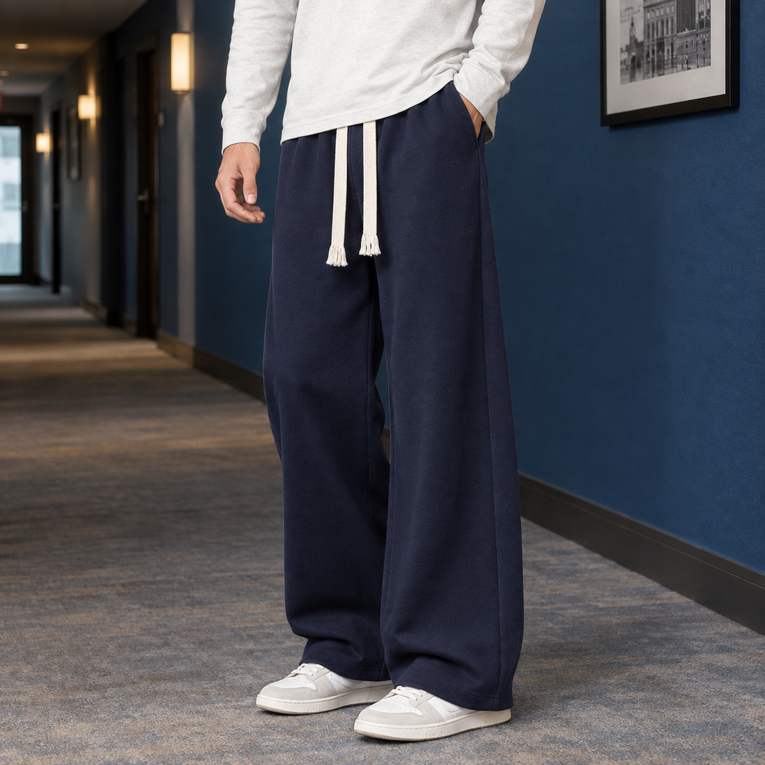 Sterling-Ellis Wide Leg Pants - Navy
