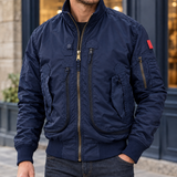 Amaury-James Aviator Jacket - Blue