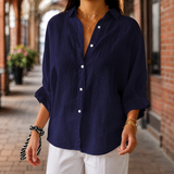 Tatiana-Hope Relaxed Shirt - Navy Blue