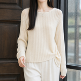 Liliana-Jane Crew Neck Sweater - Beige