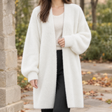 Etta-Jane Longline Cardigan - Creamy-white