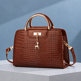 Donatelli Croc Handbag - Brown