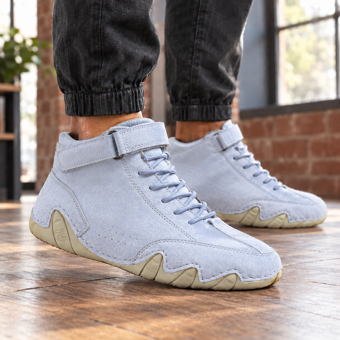 Landriani High Top Sneakers - Sky Blue