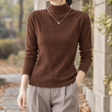 Cecilia-Louise Textured Top - Brown