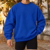 Havelock-Grey Oversized Sweatshirt - Round Neck Royal Blue