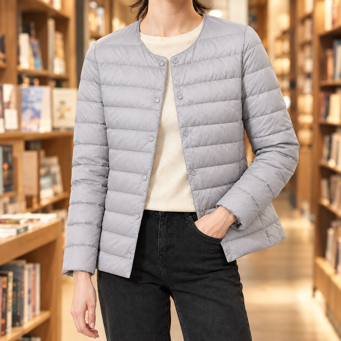 Eva-Hope Quilted Jacket - Gray