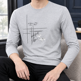 Colm-Grant Crew Neck Top - Bamboo Flower Light Gray