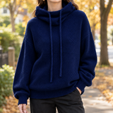 Arabella-Belle Cowl Neck Sweater - Blue