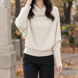 Solange-Grace Cowl Neck Sweater - Apricot