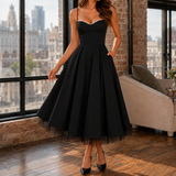 Tamsin-Skye Corset Midi Dress - Black