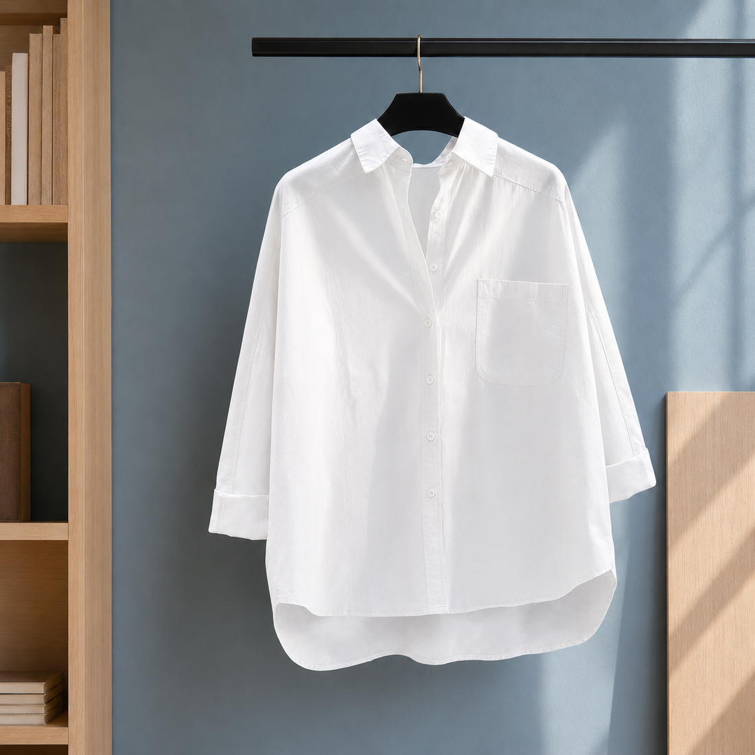 Abigail-Elise Relaxed Shirt - White