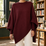 Westcott Poncho Sweater - Red