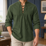 Graham-Wade Lace-Up Shirt - Army Green