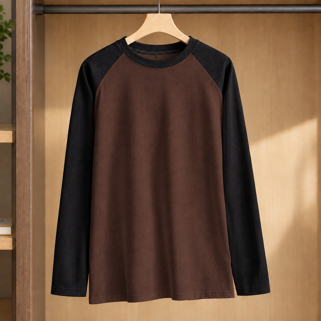 Oswin-Tate Raglan Top - Spliced ​​german Brown
