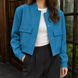 Cordelia-Jade Utility Jacket - Peacock Blue