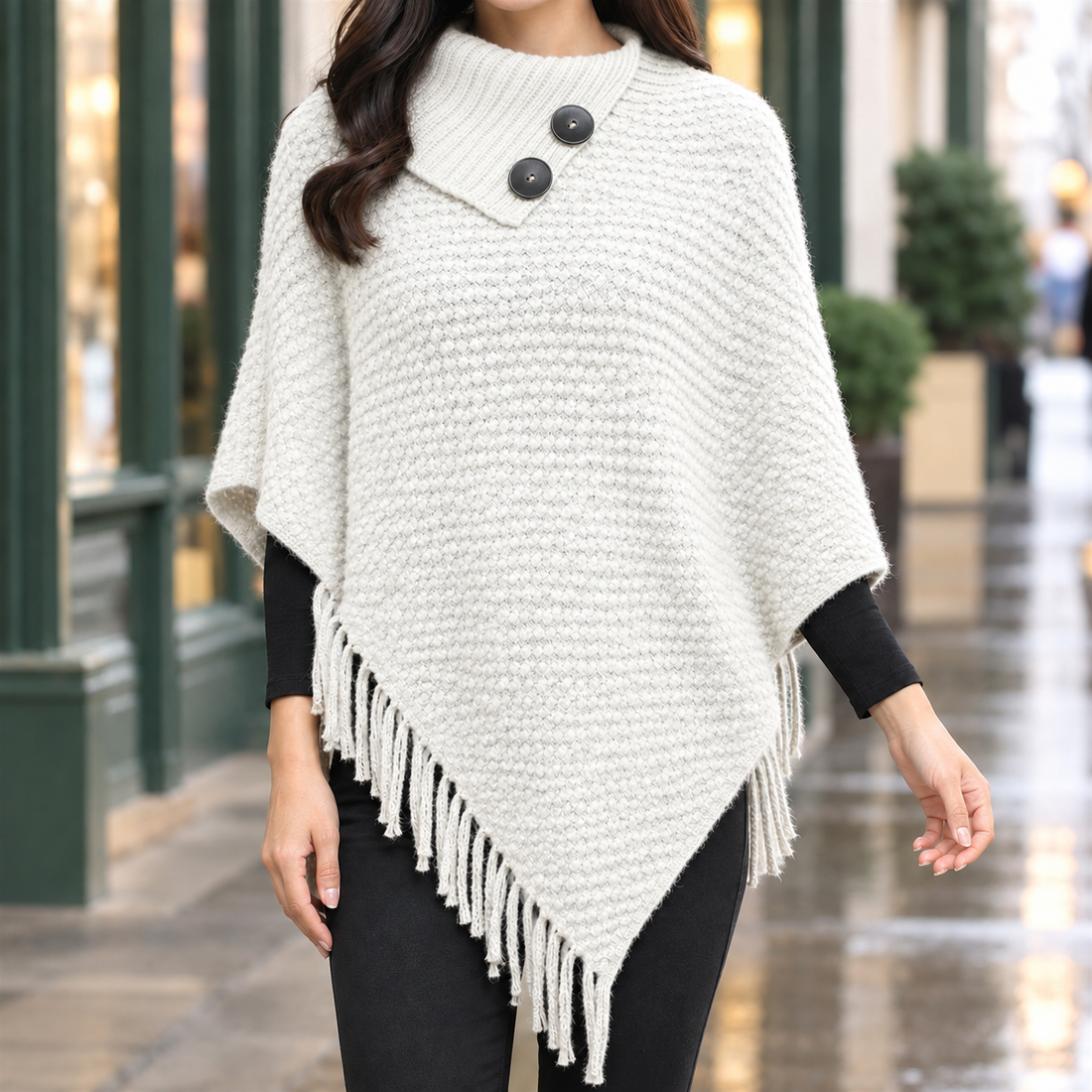 Selena-Hope Turtleneck Sweater - White