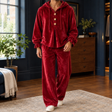 Jasper-Tate Hooded Lounge Set - Red