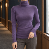 Grace-Hope Slim Turtleneck - Dark Purple