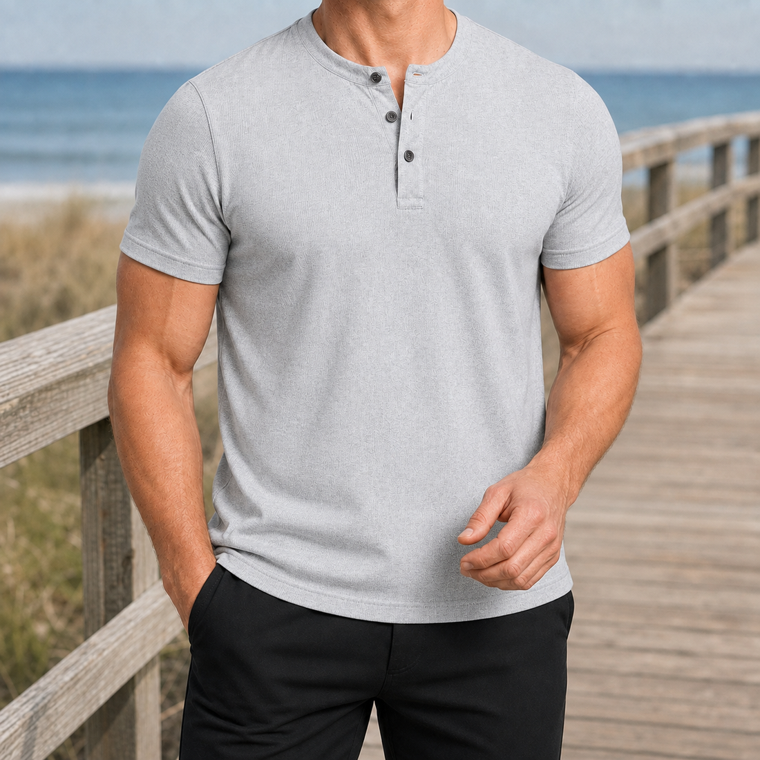 Jayden Henley Tee - Heather Gray
