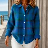 Anais-Jade Plaid Cardigan - Blue