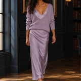 Adeline-Claire Layered Slip Dress - Lilac